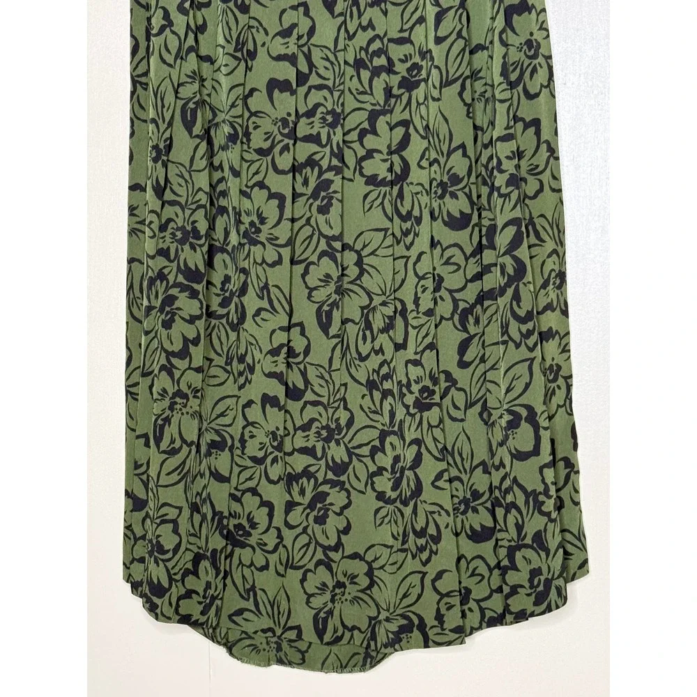 Kasper ASL Vintage Olive Floral‎ Skirt Suit Set Size 10 Cottagecore